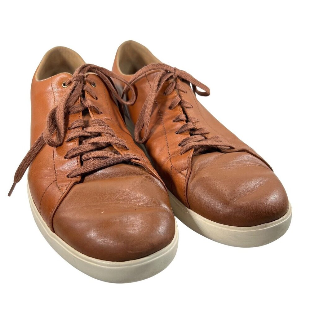 Mens Cole Haan Crosscourt II Tan Leather Casual Athletic Sneakers Shoes Size 12M